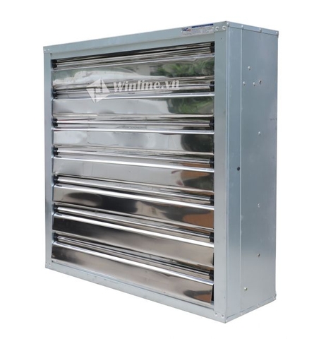 Quạt hút công nghiệp SHRV 1100x1100x400 điện áp 380V/220V, chớp inox
