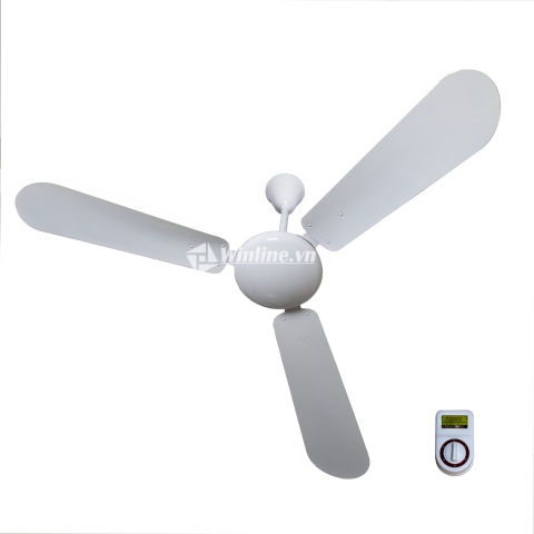 Quạt trần Vinawind QT-1400S trắng 3 cánh sắt, hộp số