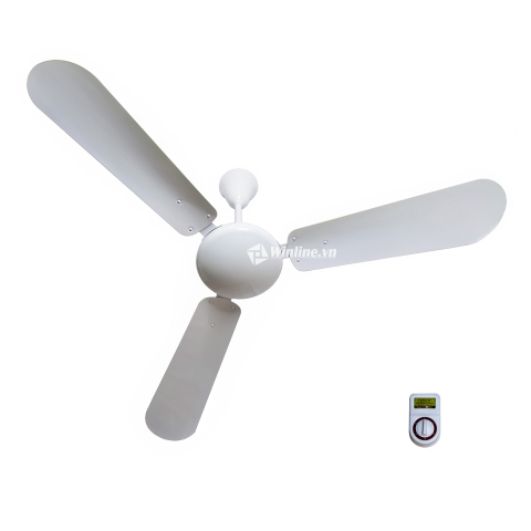 Quạt trần Vinawind QT-1400S trắng 3 cánh sắt, hộp số