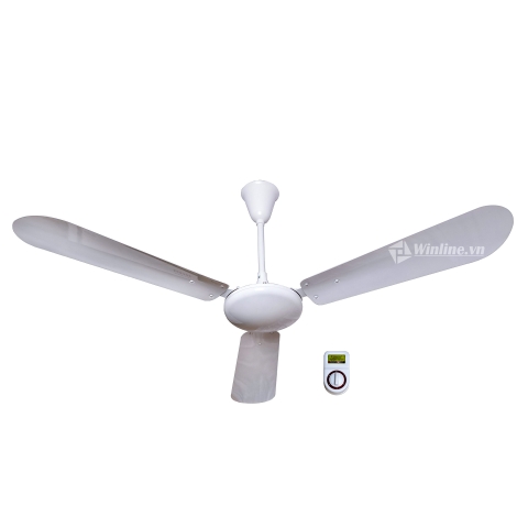 Quạt trần Vinawind QT-1400S trắng 3 cánh sắt, hộp số