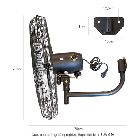 Quạt treo tường công nghiệp Superlite Max SLW-650