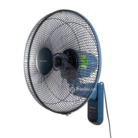 Quạt treo tường Panasonic F-409MB, điều khiển từ xa, Màu Xanh