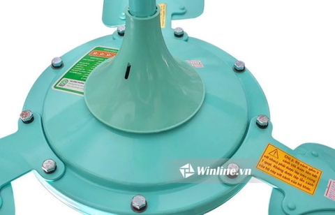 Quạt trần Vinawind QT-1400S xanh 3 cánh sắt, hộp số