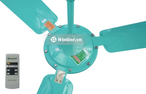 Quạt trần Vinawind QT-1400X Xanh 3 cánh nhôm, điều khiển từ xa