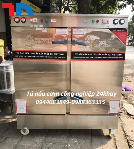 Tủ nấu cơm công nghiệp 24 khay