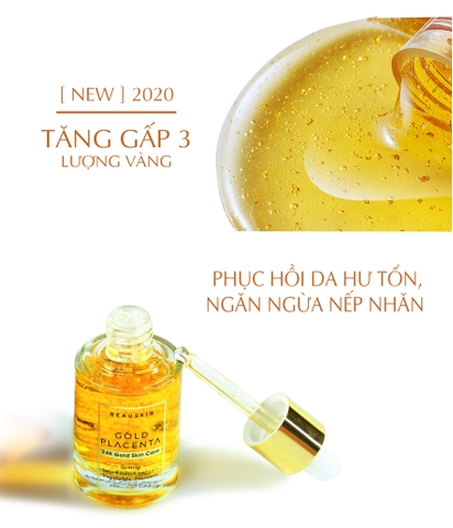 Tinh chất tinh thể vàng chống nhăn beauskin luxury goldplacenta