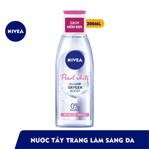 Nước tẩy trang NIVEA làm sáng da Pearl White Micellar Water (200ml)