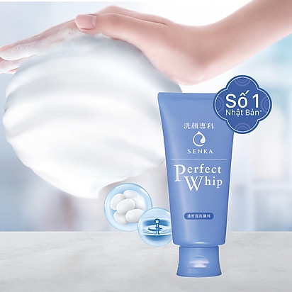 Sữa Rửa Mặt Senka Perfect Whip màu xanh dương