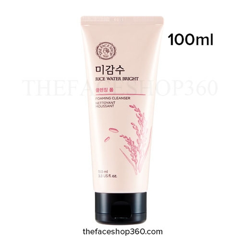 Sữa rửa mặt gạo Rice Water Bright Facial Foaming Cleanser (100ml)