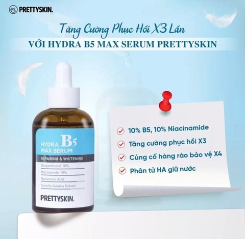 Serum phục hồi dưỡng trắng Pretty Skin Hydra B5 Max Serum 50ml