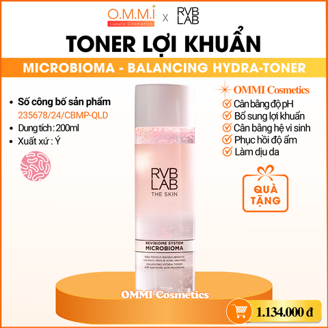 RVB LAB - MICROBIOMA Balancing Hydra Toner - Toner lợi khuẩn cân bằng và dưỡng ẩm (200ml)