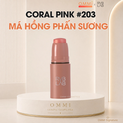 RVB LAB – Má Hồng Phấn Sương Coral Pink #203 – Skin Balm Stick MF103203