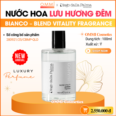 Diego Dalla Palma – Nước hoa Lưu Hương Đêm BIANCO Blend Vitality của Ý – Hương thơm tinh tế, thanh khiết, mùi hương nhẹ nhàng đầy cuốn hút (100ml)