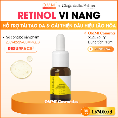 Diego Dalla Palma – Regenerating Serum – Retinol vi nang hỗ trợ tái tạo da & cải thiện dấu hiệu lão hóa (15ml)