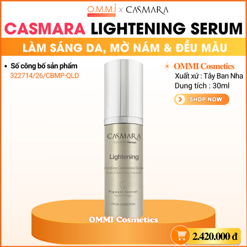 CASMARA – Lightening Clarifying Concentrated - Serum hỗ trợ làm sáng da, cải thiện tình trạng nám & sắc da không đều màu ban đêm (30ml)