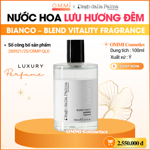 Diego Dalla Palma – Nước hoa Lưu Hương Đêm BIANCO Blend Vitality của Ý – Hương thơm tinh tế, thanh khiết, mùi hương nhẹ nhàng đầy cuốn hút (100ml)