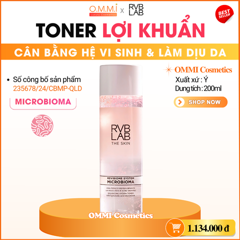 RVB LAB - MICROBIOMA Balancing Hydra Toner - Toner lợi khuẩn cân bằng và dưỡng ẩm (200ml)