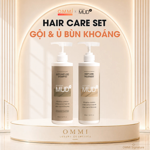 [Combo] BORYEONG MUD Hair Care Set – Bộ đôi Dầu Gội & Kem Ủ bùn khoáng chăm sóc da đầu & tóc – Anti-Hair Loss Shampoo & Deep Care Treatment (2 × 500 ml)