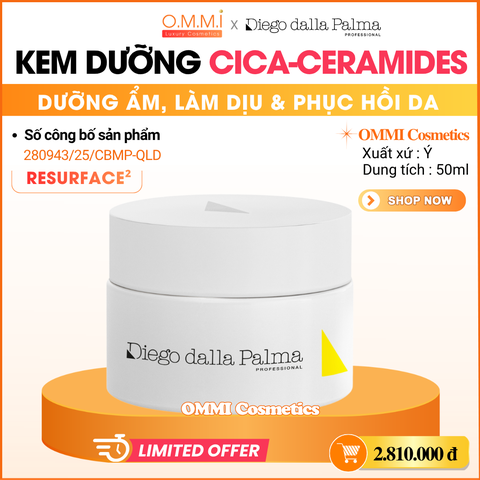 Diego Dalla Palma – CICA-CERAMIDES CREAM – Kem dưỡng phục hồi, làm dịu và tái cân bằng cho da khô & da nhạy cảm (50ml)