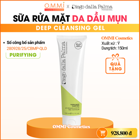 Diego Dalla Palma - Sữa rửa mặt dịu nhẹ làm sạch sâu BHA cho da dầu mụn | PURIFYING ACN Deep Cleansing Gel (150ml)