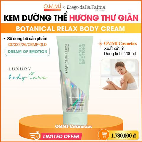 Diego Dalla Palma – Kem dưỡng body Hương Thư Giãn – BOTANICAL RELAX BODY CREAM (200ml)