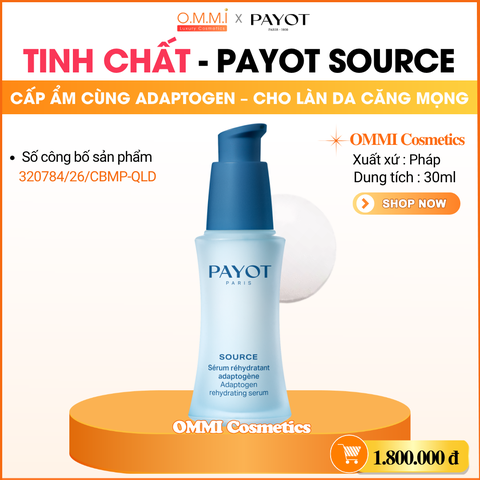 PAYOT – SOURCE Adaptogen Rehydrating Serum – Tinh chất Adaptogen cấp ẩm & hỗ trợ duy trì làn da căng mọng (30ml)