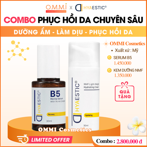 [Combo] HYAESTIC - Bộ dưỡng ẩm, phục hồi da chuyên sâu (Serum B5 & Kem dưỡng NMF)