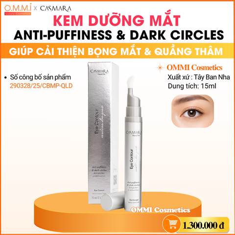 CASMARA – Eye Contour Anti-Puffiness & Dark Circles - Kem dưỡng mắt hỗ trợ cải thiện bọng mắt & quầng thâm (15ml)