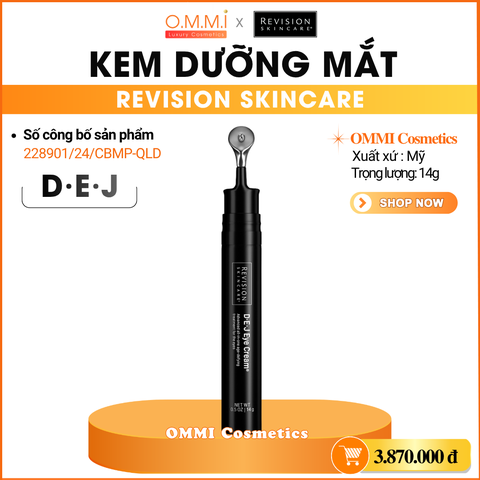 REVISION SKINCARE - D·E·J EYE CREAM - Kem dưỡng mắt hỗ trợ trẻ hóa, cải thiện nếp nhăn và quầng thâm mắt (14gr)