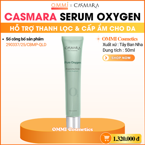 CASMARA – Pure Oxygen Oxygenating Serum - Serum hỗ trợ thanh lọc & cấp ẩm cho da (50ml)