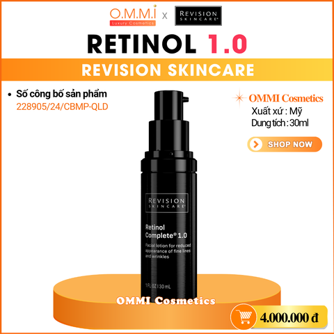 REVISION SKINCARE - RETINOL COMPLETE 1.0 - Hỗ trợ trẻ hóa và cải thiện nếp nhăn (30ml)