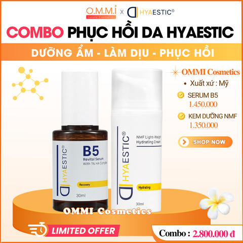 [Combo] HYAESTIC - Bộ chăm sóc da giúp dưỡng ẩm & phục hồi (Serum B5 & Kem dưỡng NMF)