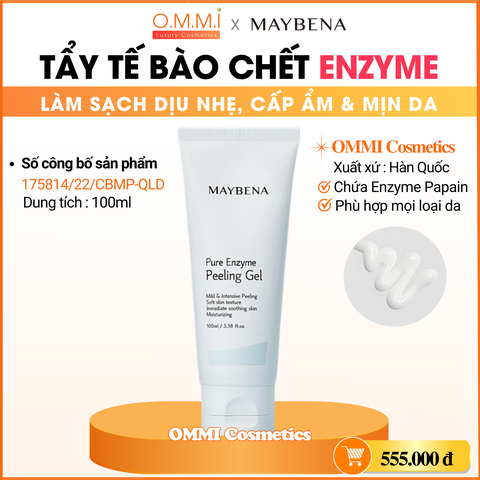 MAYBENA - Tẩy tế bào chết Enzyme giúp làm sạch dịu nhẹ, cấp ẩm & nuôi dưỡng làn da mịn màng, dành cho mọi loại da (100ml | Hàn Quốc)
