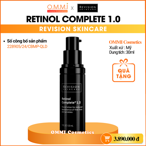 REVISION - RETINOL COMPLETE 1.0 - Serum trẻ hóa và cải thiện nếp nhăn (30ml)