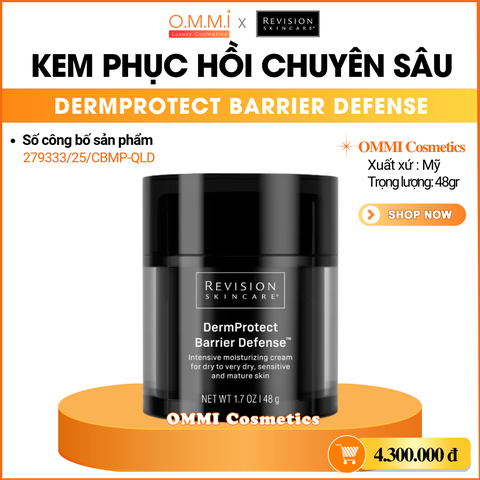 REVISION SKINCARE - DERMPROTECT BARRIER DEFENSE - Kem dưỡng phục hồi, dưỡng ẩm chuyên sâu, giảm nếp nhăn, săn chắc da (48gr)