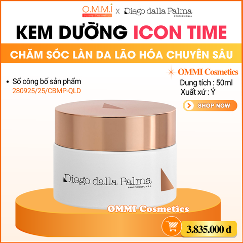 Diego Dalla Palma – Kem dưỡng Vàng vi điểm ICON TIME Gold Cream, hỗ trợ cải thiện các dấu hiệu lão hóa, cho làn da sáng mịn và săn chắc (50ml)