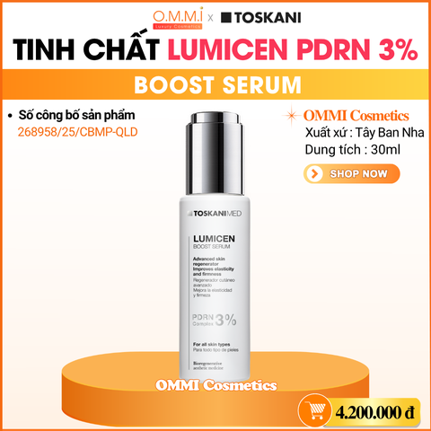 TOSKANI – Lumicen Boost Serum PDRN 3% - Tinh chất hỗ trợ phục hồi & chăm sóc da (30ml)