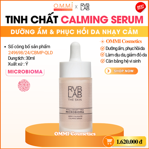 RVB LAB - MICROBIOMA Calming Serum - Tinh chất làm dịu, giảm đỏ, phục hồi, cân bằng hệ vi sinh (30ml)