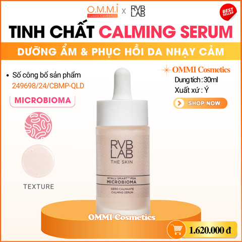 RVB LAB – MICROBIOMA Calming Serum – Tinh chất cân bằng hệ vi sinh, làm dịu & hỗ trợ phục hồi da nhạy cảm (30ml)