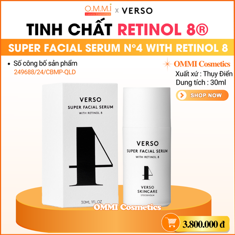 VERSO – Super Facial Serum N°4 – Tinh chất Retinol 8® (30ml)