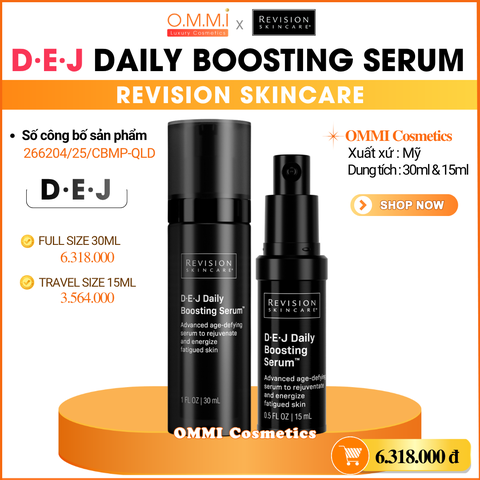 REVISION SKINCARE - D·E·J DAILY BOOSTING SERUM - Tinh chất dưỡng trẻ hóa màn đáy, giảm nếp nhăn, săn chắc da, đều màu da, tăng cường năng lượng tế bào (30ml)