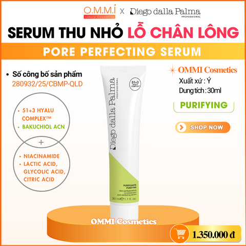 Diego Dalla Palma - Serum thu nhỏ lỗ chân lông, kiểm soát dầu nhờn (30ml) | PURIFYING Pore Perfecting Serum