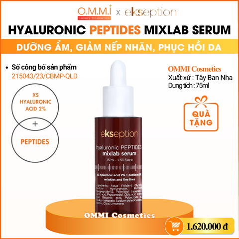 EKSEPTION - Serum PEPTIDES - Tinh chất dưỡng ẩm, giảm nếp nhăn, phục hồi da (75ml)