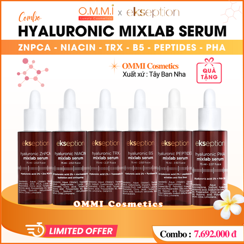 [Combo] EKSEPTION - HYALURONIC MIXLAB SERUM (ZNPCA, NIACIN, TRX, B5, PEPTIDES, PHA)