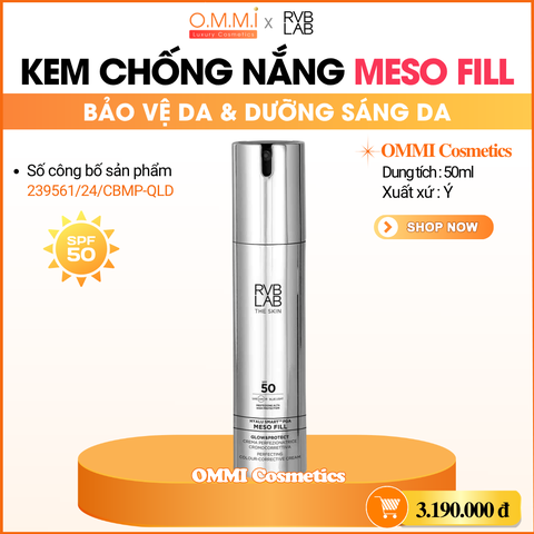 RVB LAB - Kem chống nắng MESO FILL giúp bảo vệ da, hỗ trợ cải thiện nếp nhăn, dưỡng sáng mịn da (50ml)