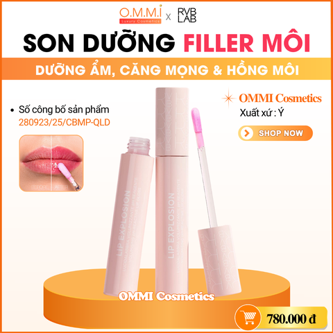 RVB LAB - Lip Explosion - Son dưỡng Filler môi, giúp căng mọng, hồng môi tự nhiên, dưỡng ẩm mịn màng