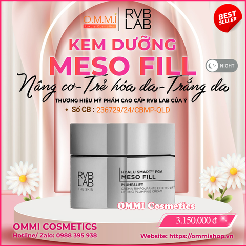 RVB LAB - Kem dưỡng MESO FILL (50ml) - Hỗ trợ nâng cơ, cải thiện độ săn chắc, cho làn da căng mướt và sáng mịn