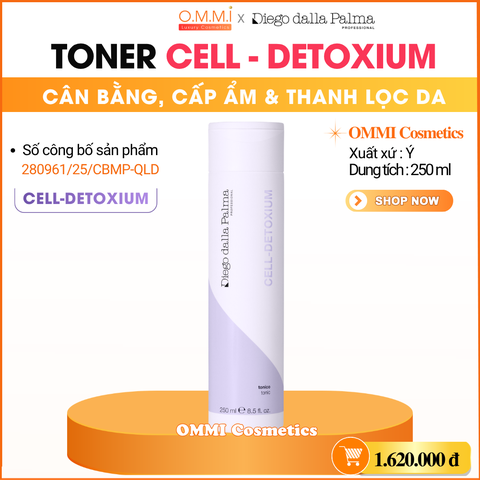 Diego Dalla Palma – CELL DETOXIUM – Toner cấp nước, cân bằng & hỗ trợ thanh lọc, phù hợp mọi loại da (250ml)
