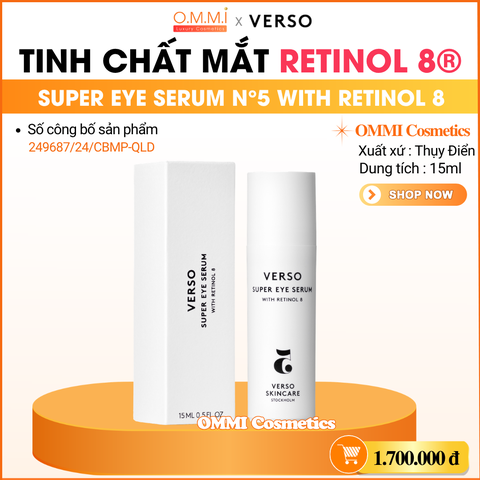 VERSO – Super Eye Serum N°5 – Tinh chất mắt Retinol 8® (15ml)