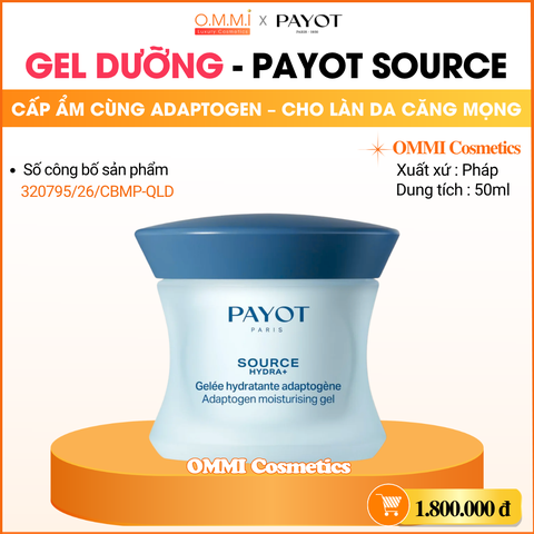 PAYOT – SOURCE Adaptogen Moisturising Gel – Gel dưỡng Adaptogen cấp ẩm & hỗ trợ duy trì làn da căng mọng (50ml)